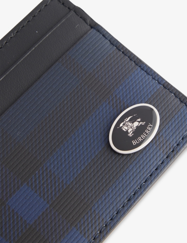 Branded Faux-Leather and Canvas Card Holder