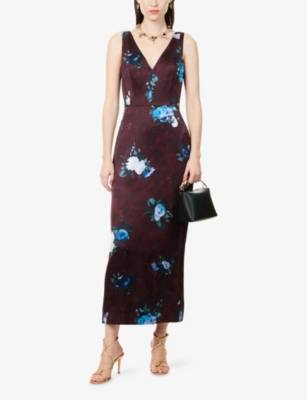 ERDEM: Floral Sleeveless Woven Midi Dress