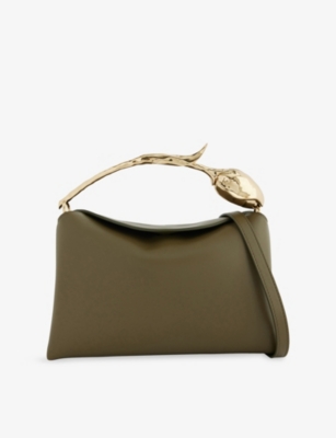 ERDEM: Bloom Medium Leather Top Handle Bag