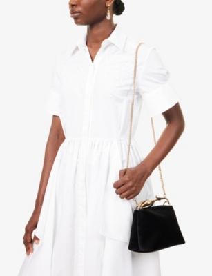 ERDEM: Bloom Mini Velvet Top Handle Bag