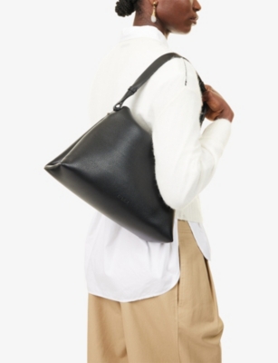 ERDEM: Large Bloom Leather Shoulder Bag