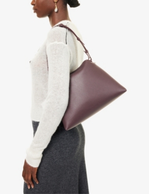ERDEM: Large Bloom Leather Shoulder Bag