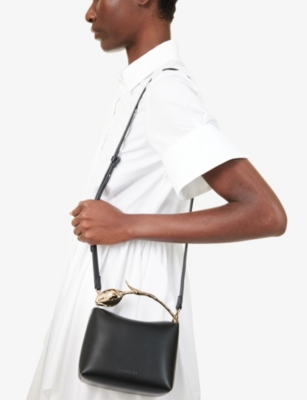 ERDEM: Bloom Mini Leather Top Handle Bag