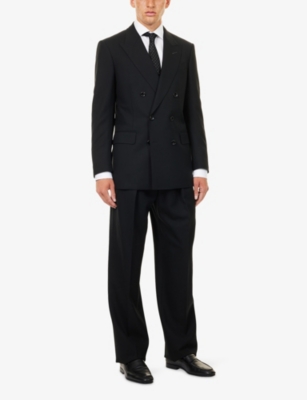 TOM FORD: Textured Straight-Leg Wool Trousers