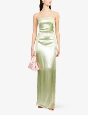 GALVAN: Bandeau Woven Maxi Dress