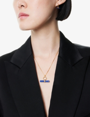 Rachel Jackson Womens T-bar 18ct Yellow Gold-plated 925 Sterling-silver Earring And Necklace Gift Set In Gold