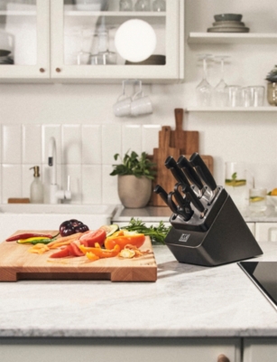 ZWILLING J.A HENCKELS: Seven Piece Stainless-Steel Knife Block Set