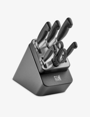 ZWILLING J.A HENCKELS: Seven Piece Stainless-Steel Knife Block Set