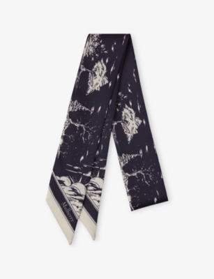 MULBERRY: British Park Skinny Woven Scarf
