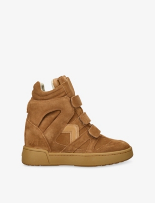 Isabel Marant Womens Mid Brown Im3 High-top Suede Wedge Trainers Eur 39 / 6 Uk