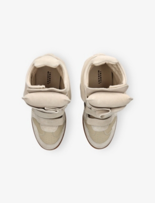 Isabel Marant Womens Cream Bekett Leather And Suede High-top Trainers Eur 41 / 8 Uk In Neutral