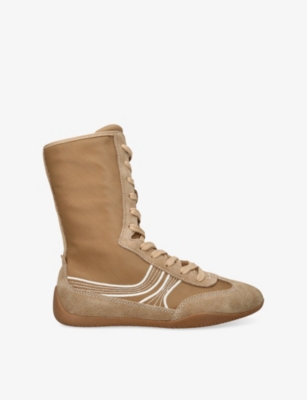 Steve Madden Womens Tan Paxtin Woven Trainers Eur 38/5 Uk In Neutral