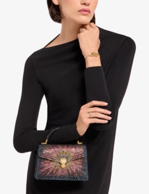 Bvlgari Womens Multicolor Serpenti Pallini Mini Leather Top-handle Bag In Blue