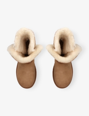 Ugg Classic Bailey Tie Sheepskin Boots In Brown