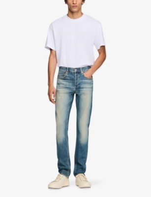 SANDRO: Faded-Wash Slim-Fit Denim Jeans