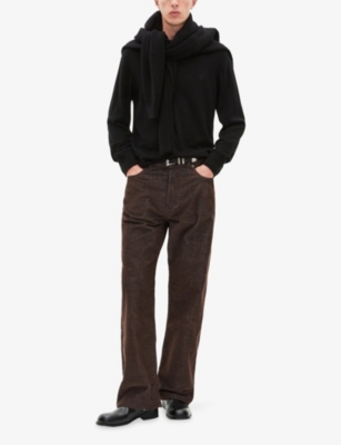 THE KOOPLES: Cord Baggy-Leg Cotton-Blend Jeans