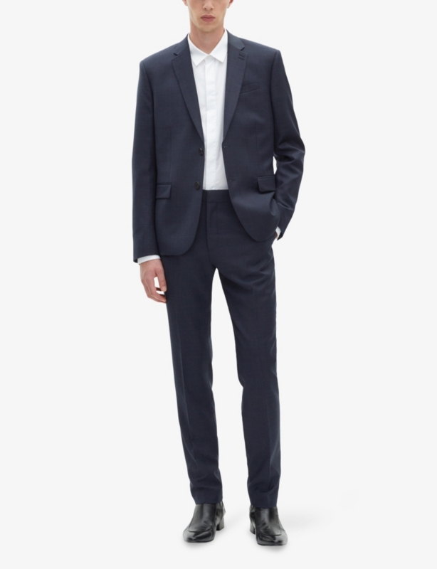 Notch-Lapel Slim-Fit Wool Blazer