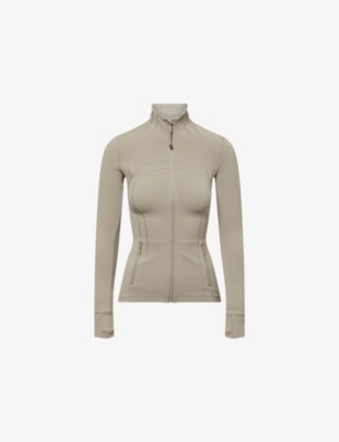 Lululemon Womens Warm Ash Grey Define High-neck Stretch-woven Jacket In Gray
