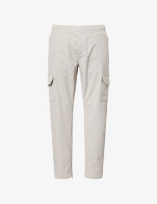 Arne Mens Stone Cargo Tech-woven Trousers In Gray