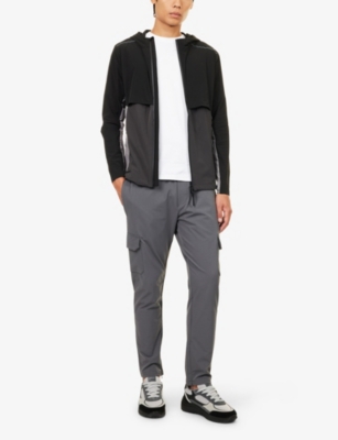Arne Mens Black Lightweight Performance Windbreaker Jacket In Black
