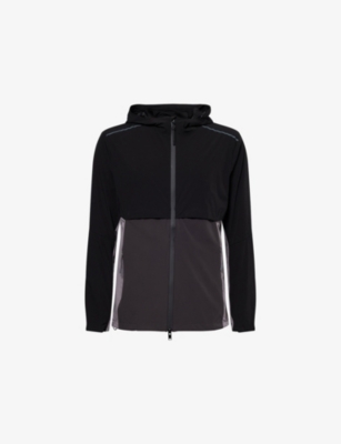 Arne Mens Black Lightweight Performance Windbreaker Jacket In Black