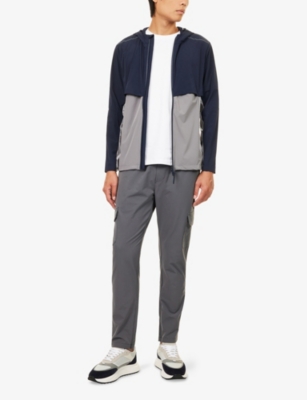 Arne Mens Navy Light Performance Windbreaker Jacket In Blue