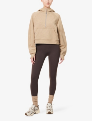 Lululemon Womens  Scuba Half-zip Cotton-blend Hoody In Neutral