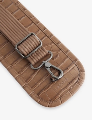 Lacoste Womens Sinople Croc-embossed Leather Tennis&nbsp;racket Bag