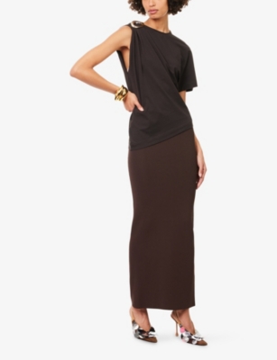 CHRISTOPHER ESBER: Stone Pin Asymmetric Stretch-Cotton T-Shirt