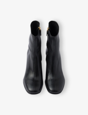 PRADA: Stretch Nappa Leather Ankle Boots