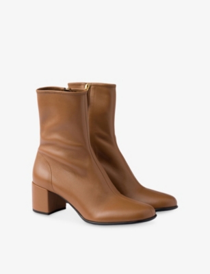 PRADA: Stretch Nappa Leather Ankle Boots