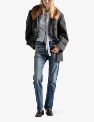 PRADA: Striped Cotton Poplin Shirt