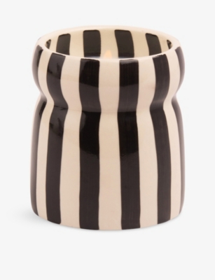 PADDYWAX: Cabana Lave Stone Scented Candle with Striped Ceramic Vessel 184g