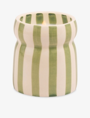 PADDYWAX: Cabana Bora Bora Scented Candle with Striped Ceramic Vessel 184g
