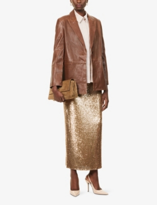 TWP: James Peak-Lapels Leather Blazer