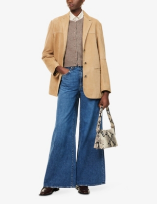 Twp Womens Paris Tall Tiny Dancer Wide-leg Denim Jeans In Blue