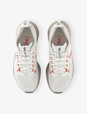 On Mens Ivory Salm Cloudsurfer Max Woven Low-top Trainers Eur 43.5 / 9.5 Uk