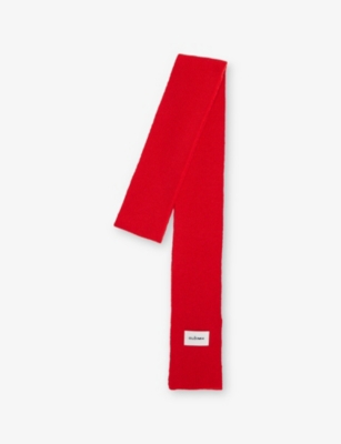 Cloimh Womens Red Mini Soft Wool Scarf In Red