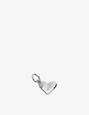 Monica Vinader Womens Gp Heart Sterling-silver Pendant Charm In Gold