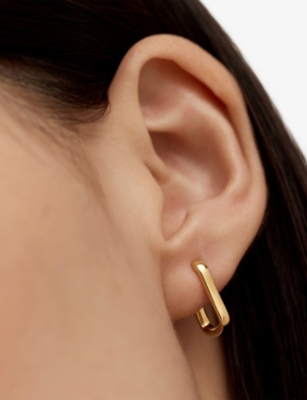 Monica Vinader Womens Alta 18ct Yellow Gold Vermeil Hugg In Gold