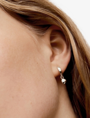 MONICA VINADER: Nura Sterling-Silver Drop Huggies