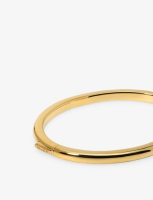 Monica Vinader Womens  X Kate Young Thin 18ct Yellow Gold Vermeil Bangle In Gold
