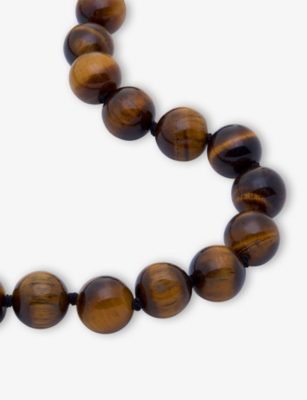 Monica Vinader Beaded-gold Necklace In Brown
