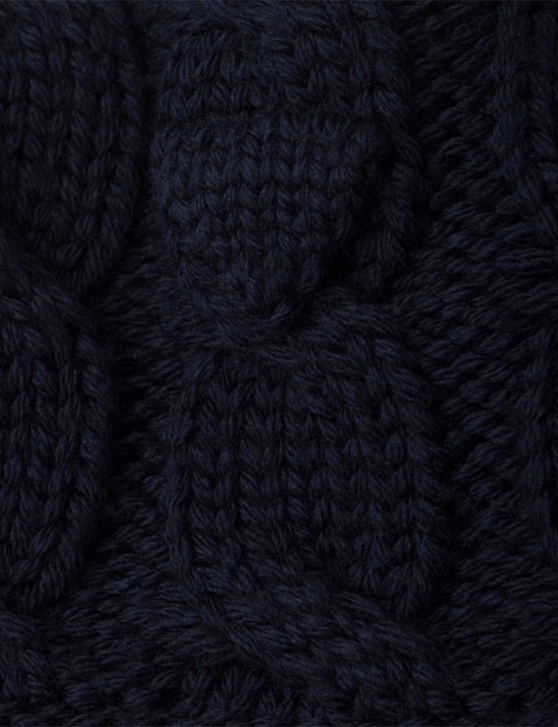 Cable Knit Wool Collar
