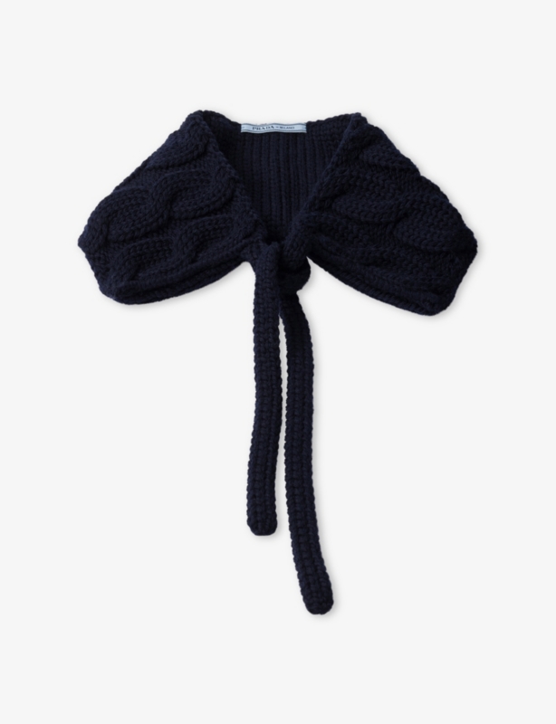 Cable Knit Wool Collar