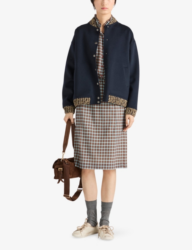 Double Cashmere and Wool Bomber Jacket