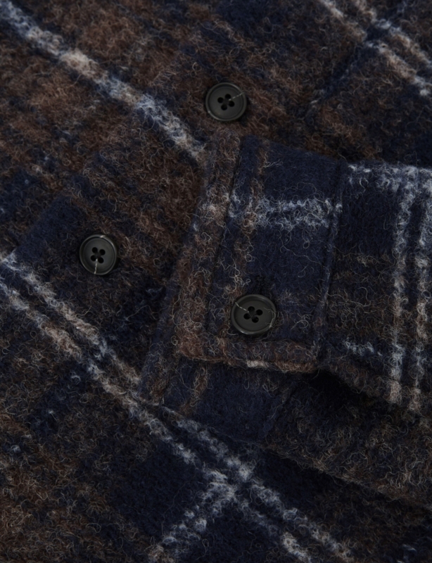 Sam Button-Down Checked Wool-Blend Overshirt 3-9 Years