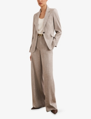 REISS: Isla Wide-Leg Stretch-Woven Trousers