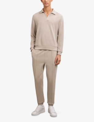 REISS: Pearson Open-Collar Stretch-Jersey Sweatshirt