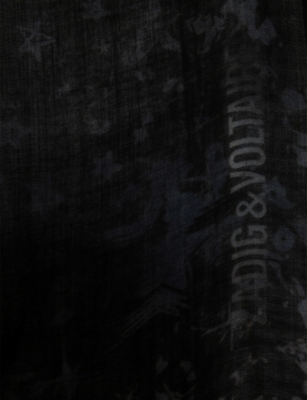 ZADIG&VOLTAIRE: Judy Stars Printed Wool Scarf